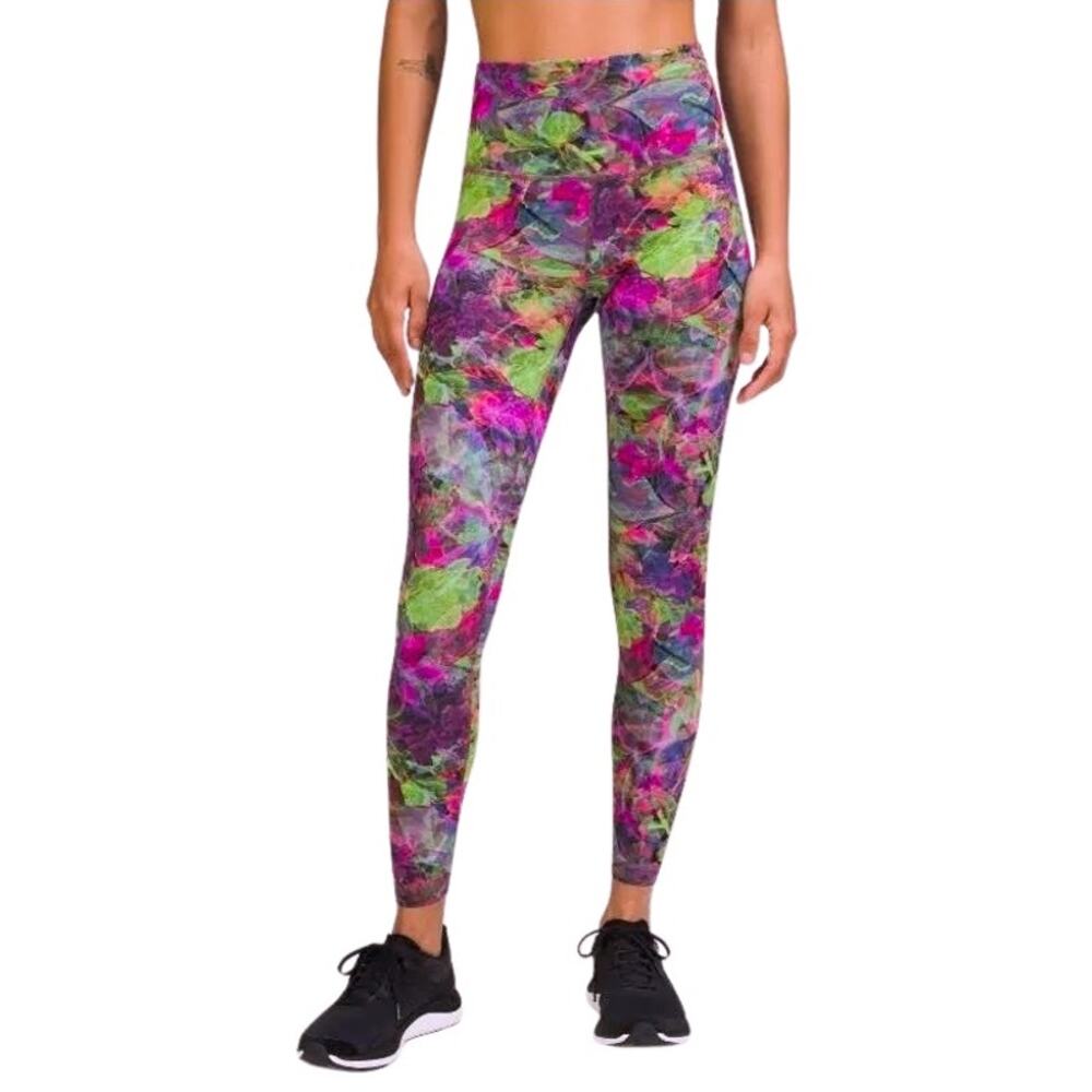 Lululemon Wonder Train HR Tight Vivid Floral Multi Tone VFTM2 Size 12
